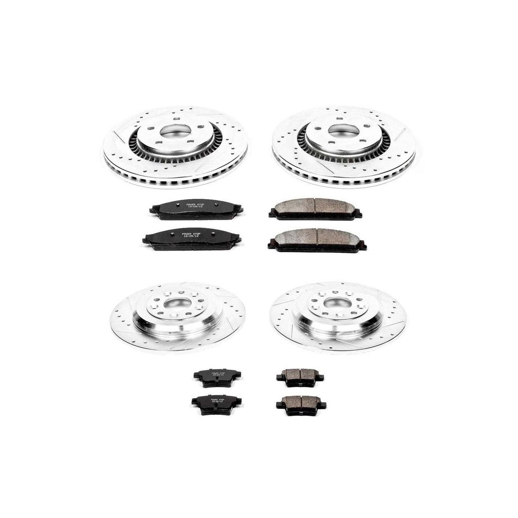 PowerStop K4039 - Z23 Drilled and Slotted Brake Rotors and Pads Kit