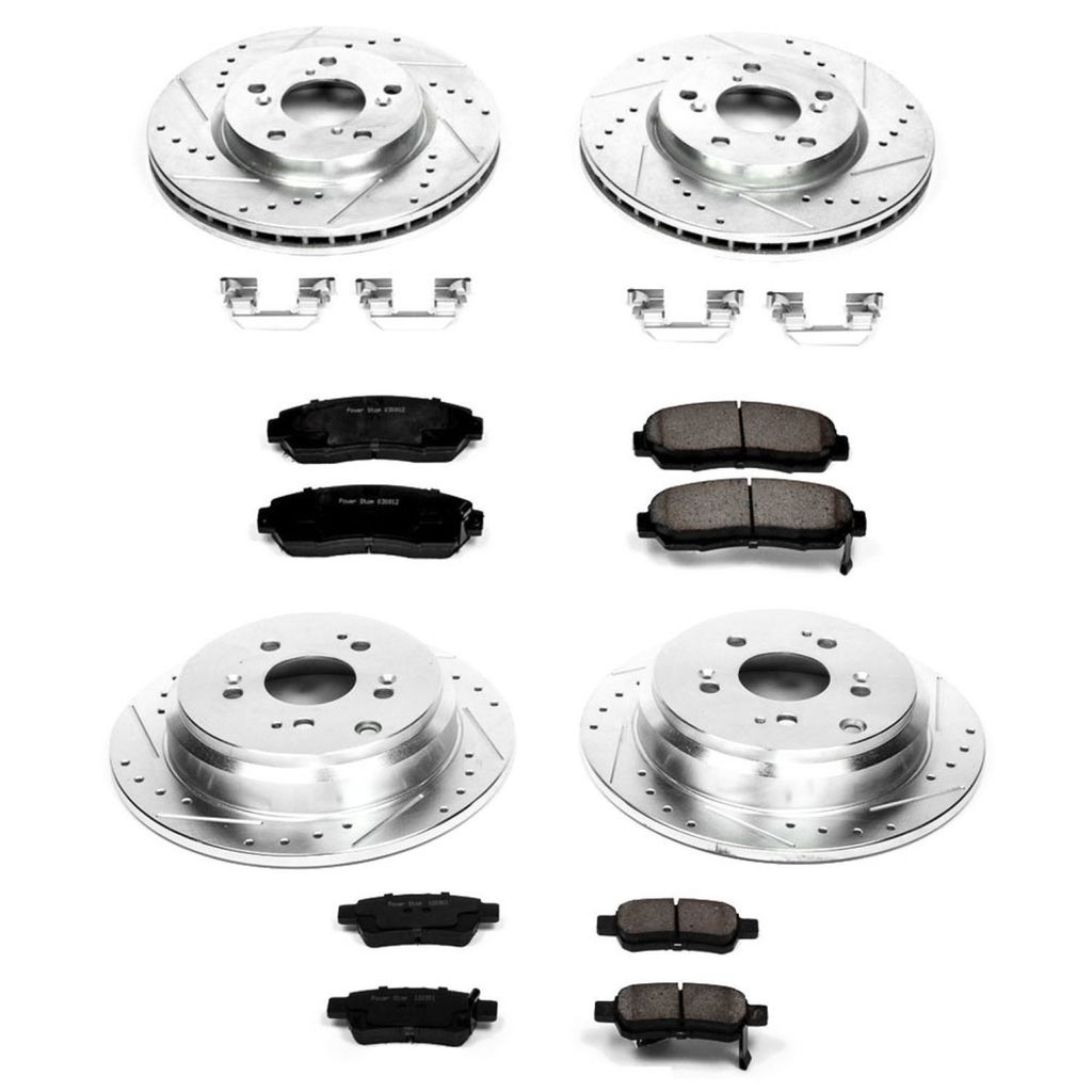 PowerStop K4044 - Z23 Drilled and Slotted Brake Rotors and Pads Kit