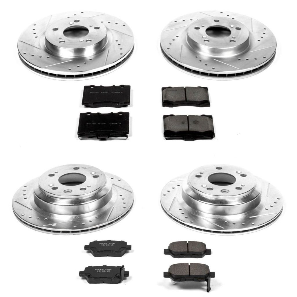 PowerStop K4045 - Z23 Drilled and Slotted Brake Rotors and Pads Kit
