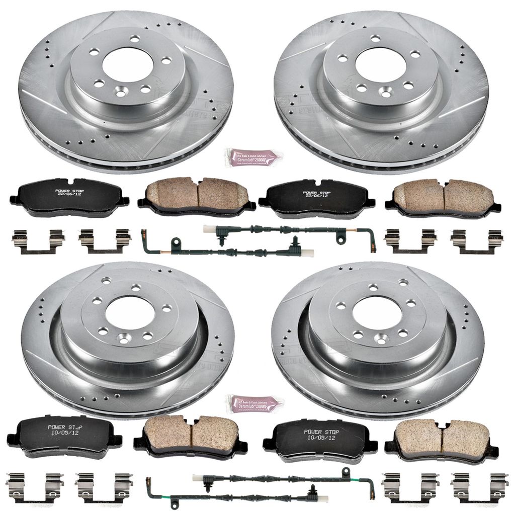 PowerStop K4059 - Z23 Drilled and Slotted Brake Rotors and Pads Kit