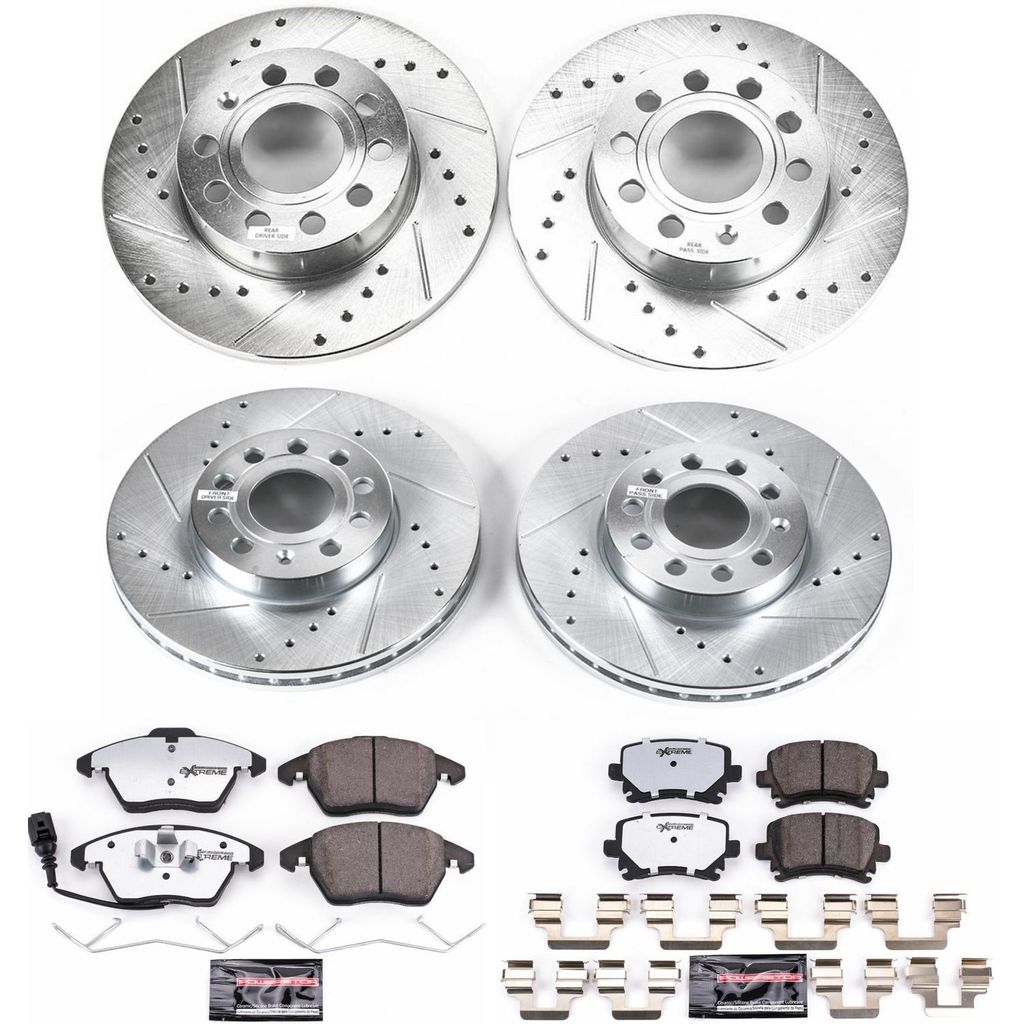 PowerStop K4068-26 - Z26 Drilled and Slotted Brake Rotors and Pads Kit