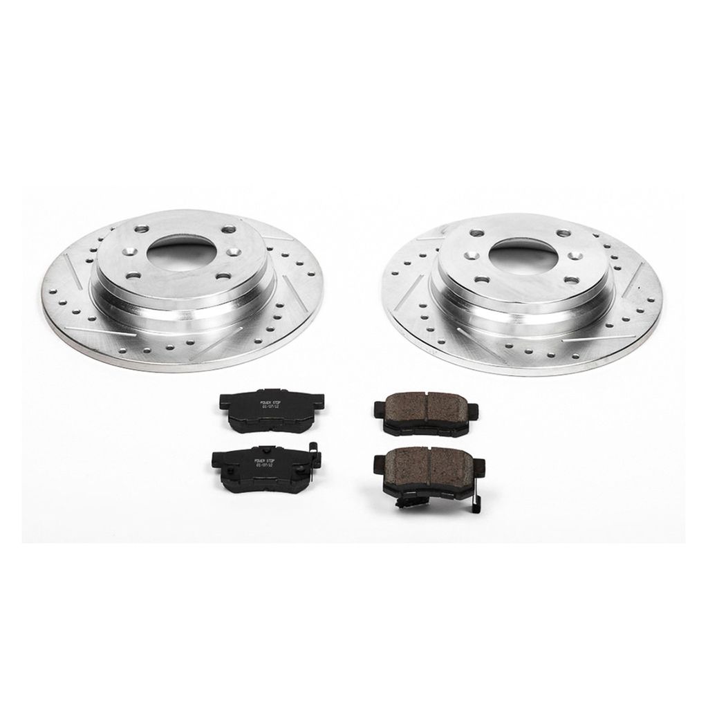 PowerStop K407 - Z23 Drilled and Slotted Brake Rotors and Pads Kit