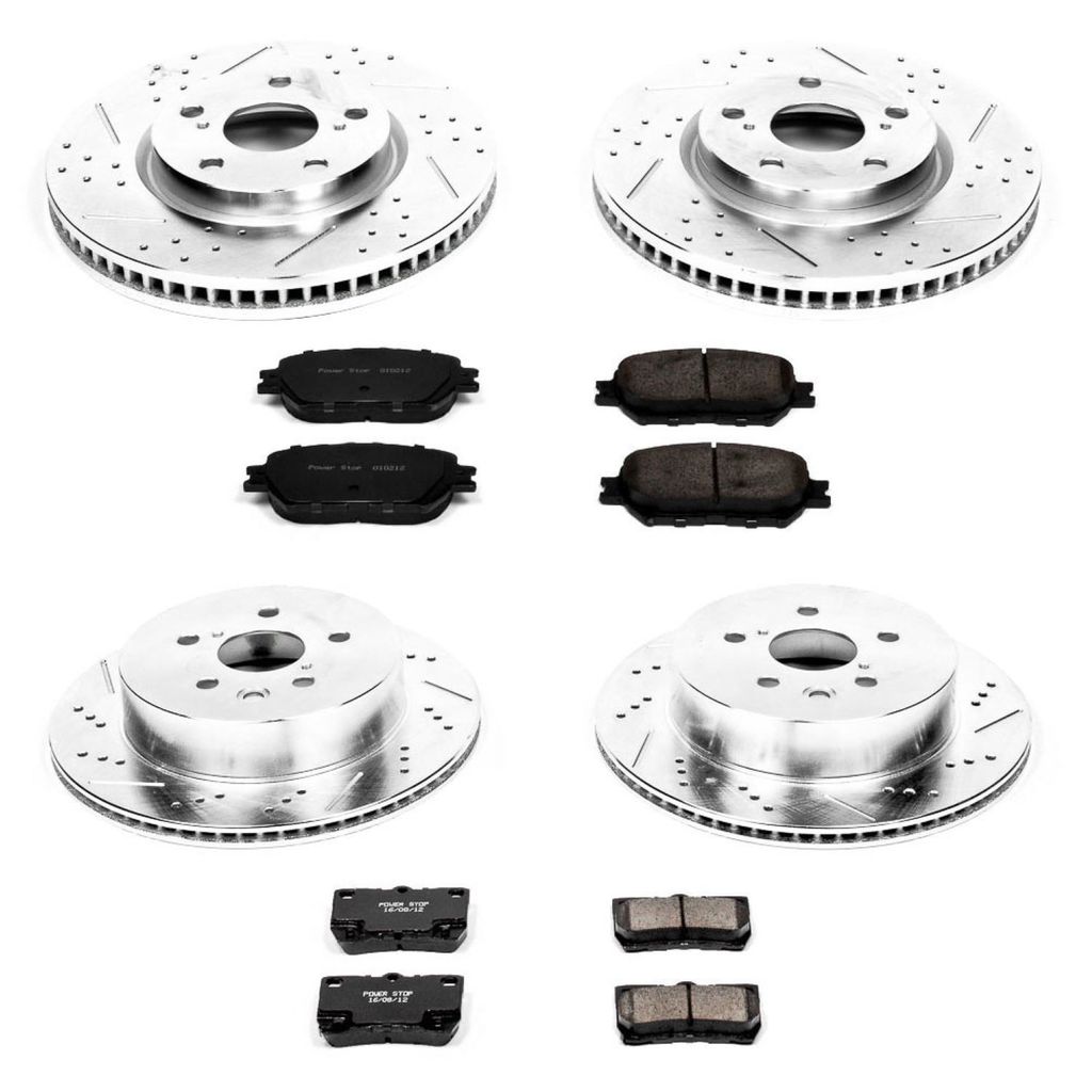 PowerStop K4072 - Z23 Drilled and Slotted Brake Rotors and Pads Kit