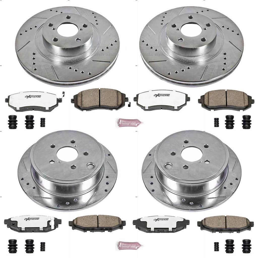PowerStop K4077-26 - Z26 Drilled and Slotted Brake Rotors and Pads Kit