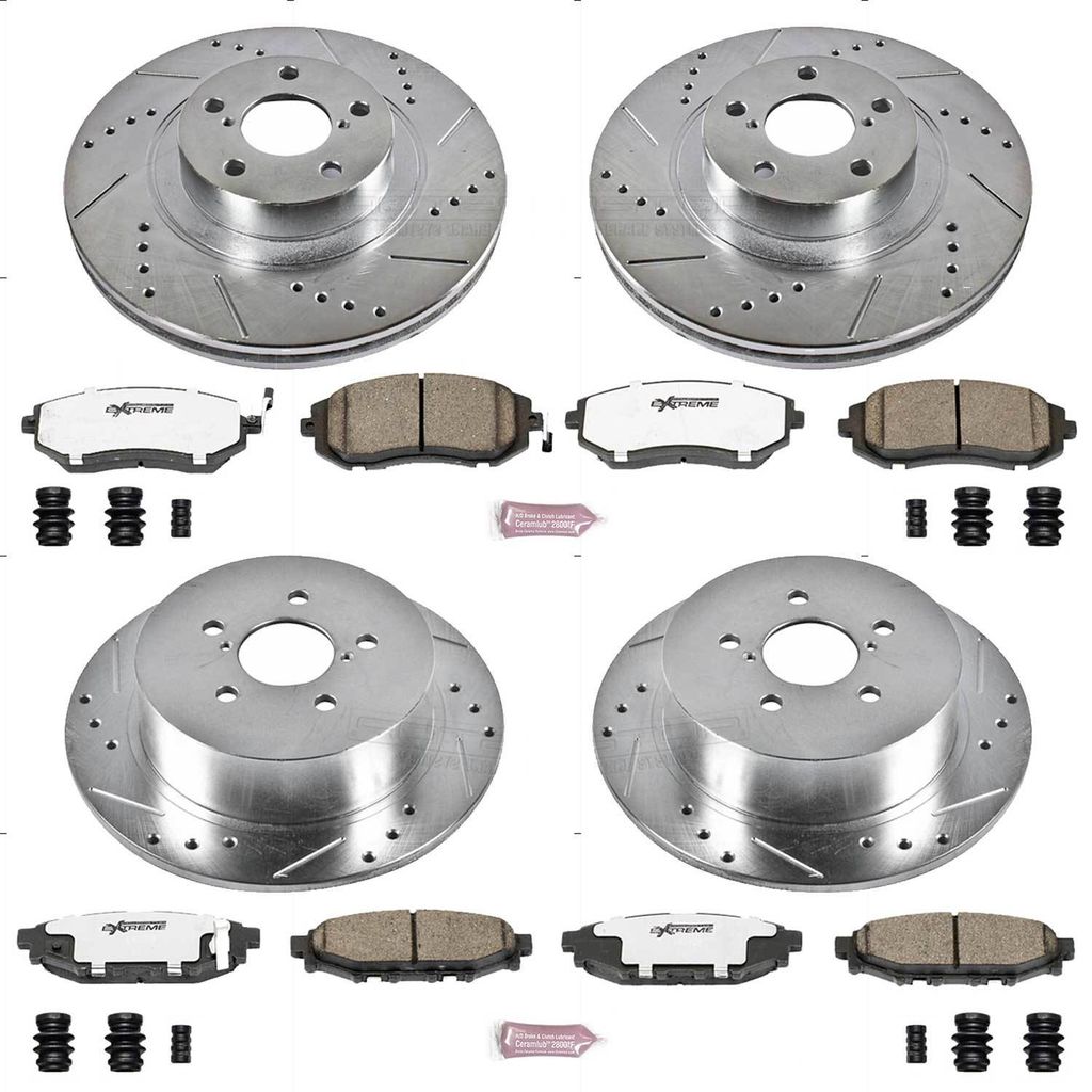 PowerStop K4079-26 - Z26 Drilled and Slotted Brake Rotors and Pads Kit