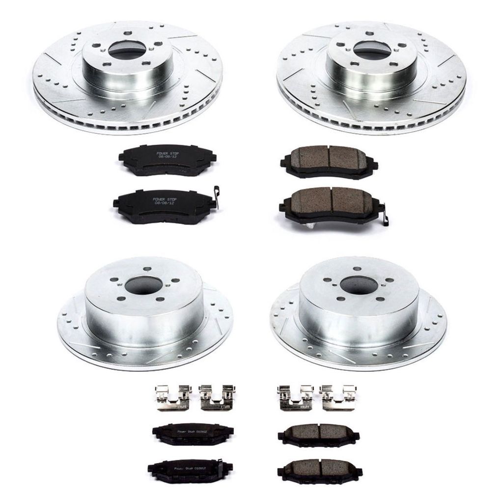 PowerStop K4079 - Z23 Drilled and Slotted Brake Rotors and Pads Kit