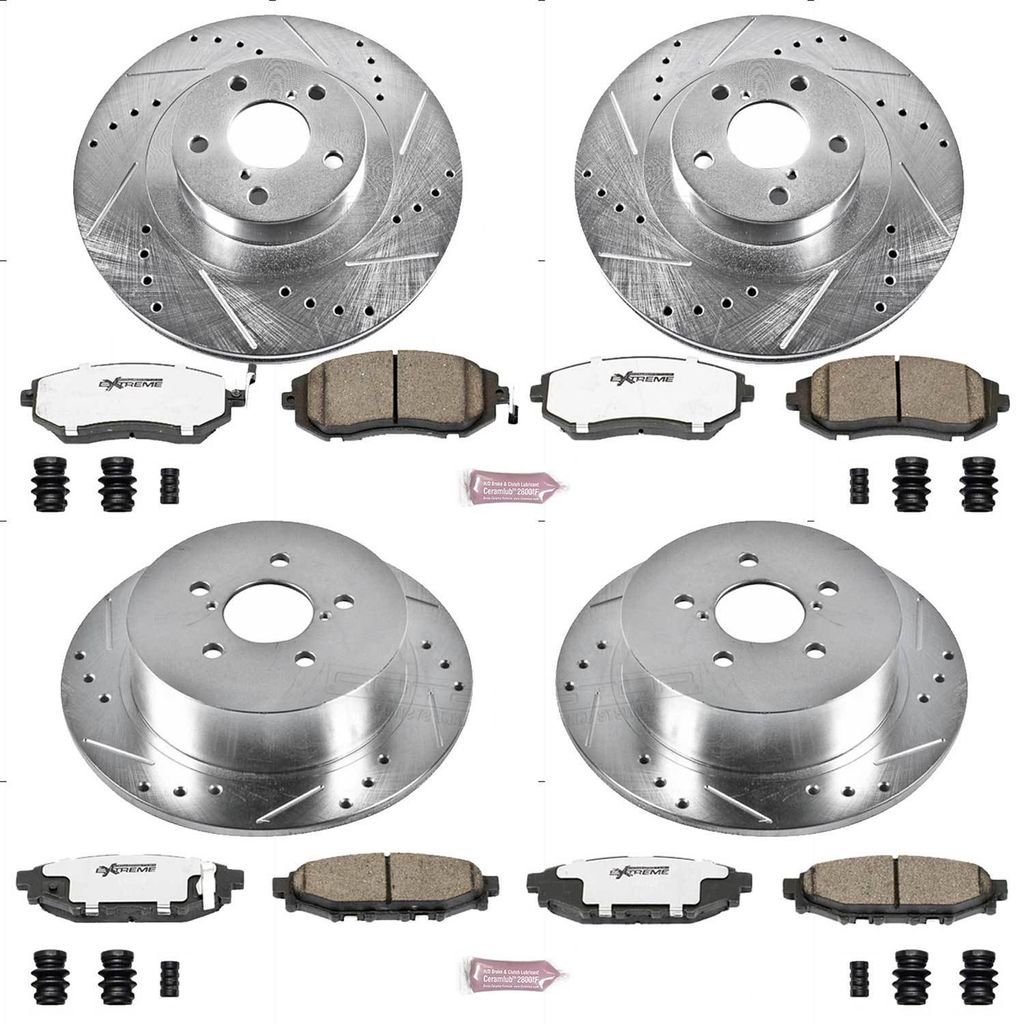 PowerStop K4081-26 - Z26 Drilled and Slotted Brake Rotors and Pads Kit