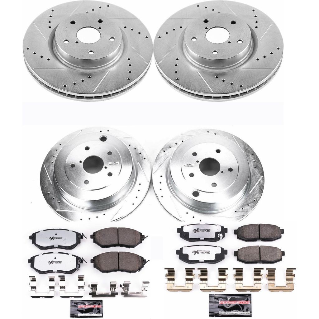 PowerStop K4088-26 - Z26 Drilled and Slotted Brake Rotors and Pads Kit
