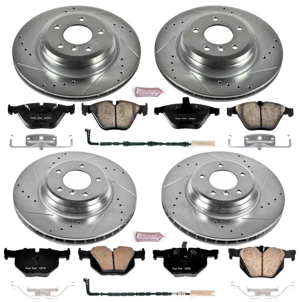 PowerStop K4094 - Z23 Drilled and Slotted Brake Rotors and Pads Kit