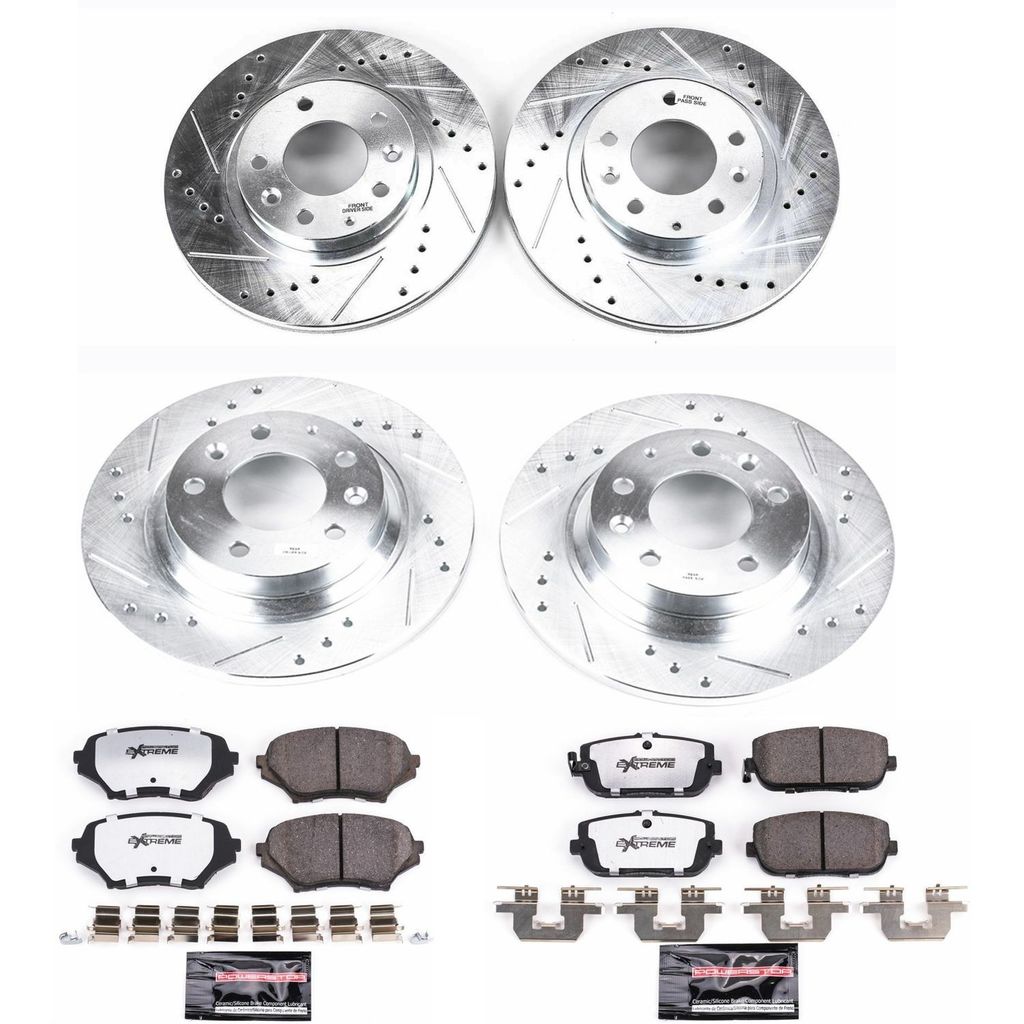 PowerStop K4098-26 - Z26 Drilled and Slotted Brake Rotors and Pads Kit