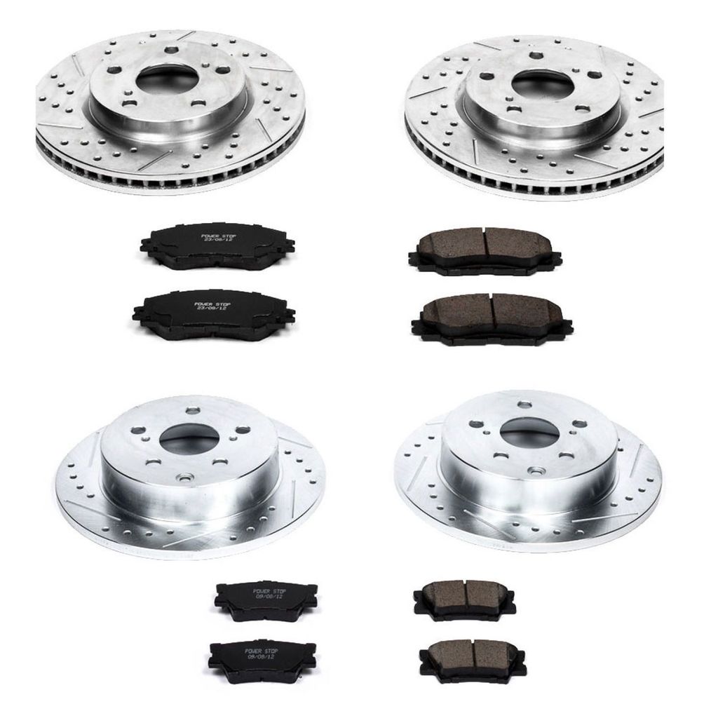 PowerStop K4100 - Z23 Drilled and Slotted Brake Rotors and Pads Kit