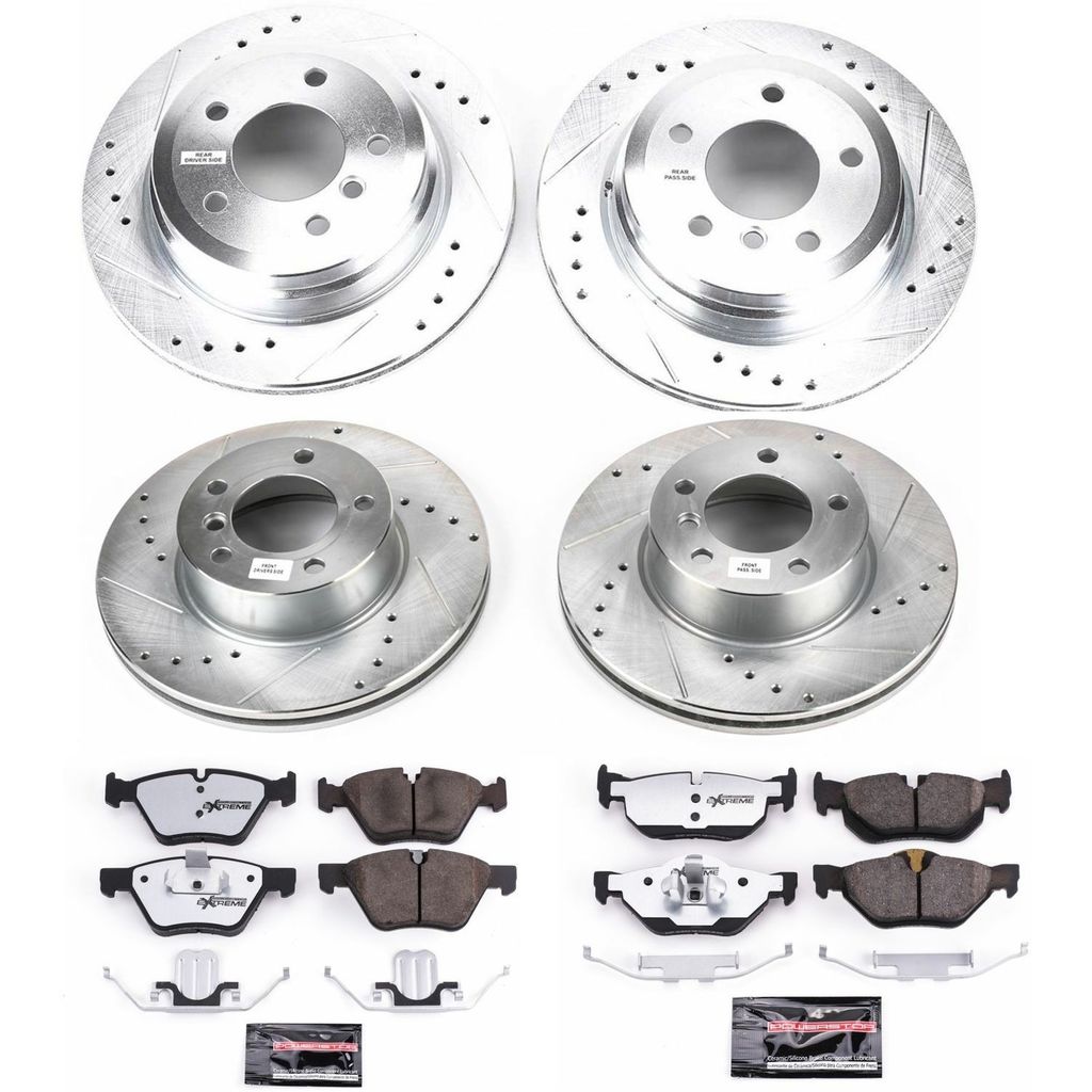 PowerStop K4103-26 - Z26 Drilled and Slotted Brake Rotors and Pads Kit