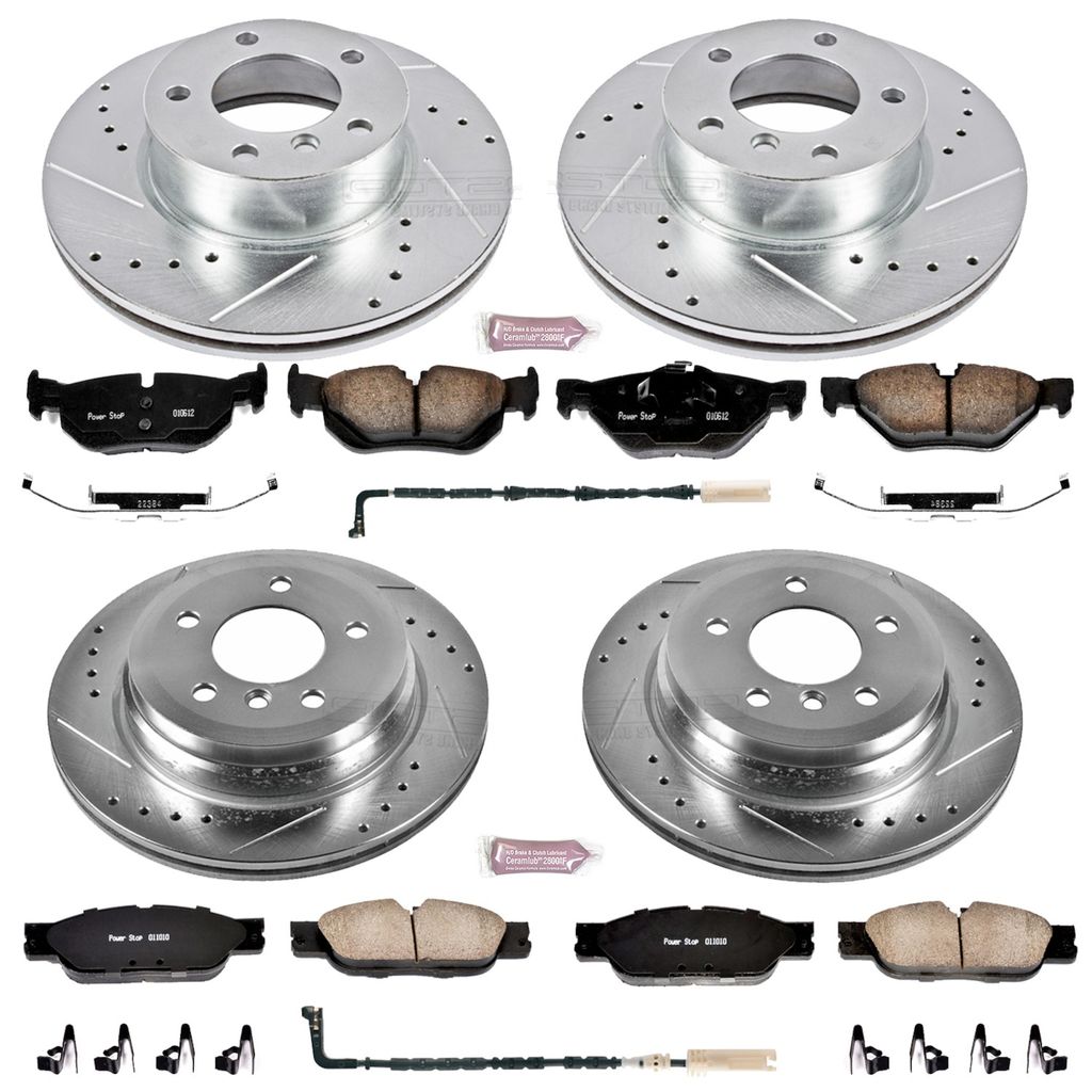 PowerStop K4103 - Z23 Drilled and Slotted Brake Rotors and Pads Kit