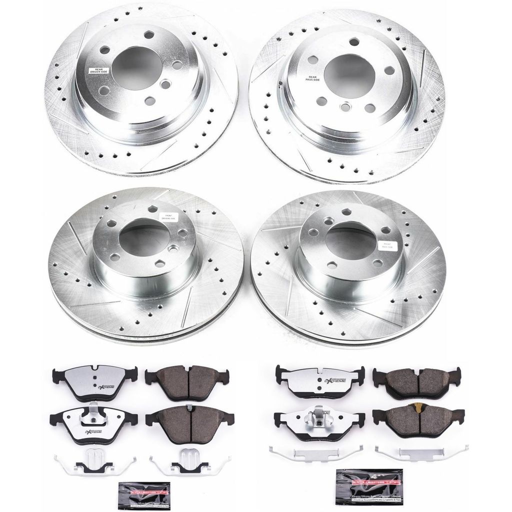 PowerStop K4105-26 - Z26 Drilled and Slotted Brake Rotors and Pads Kit