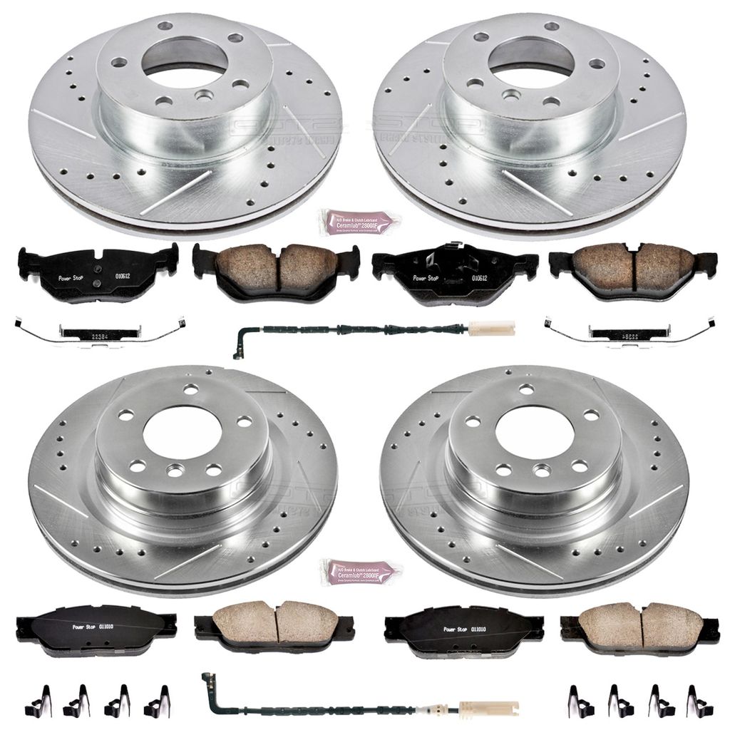 PowerStop K4106 - Z23 Drilled and Slotted Brake Rotors and Pads Kit