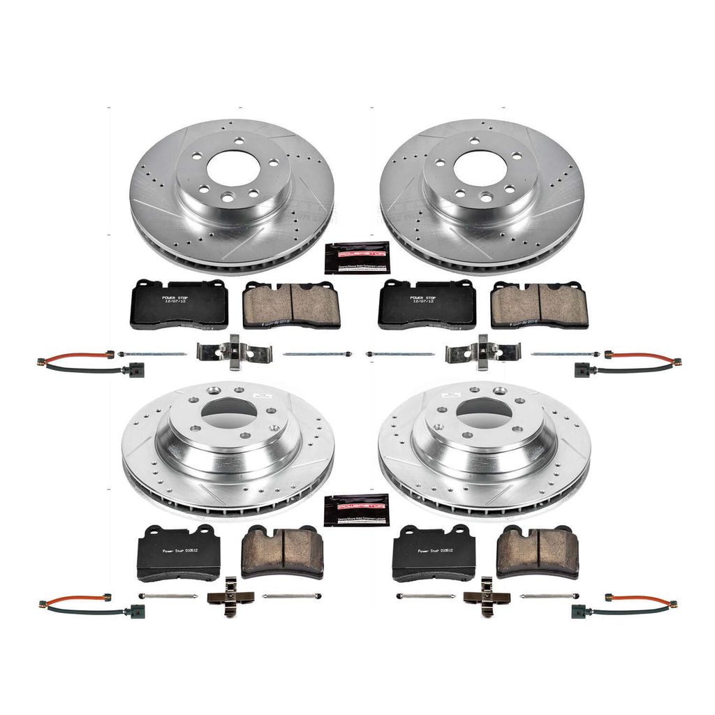 PowerStop K4108 - Z23 Drilled and Slotted Brake Rotors and Pads Kit