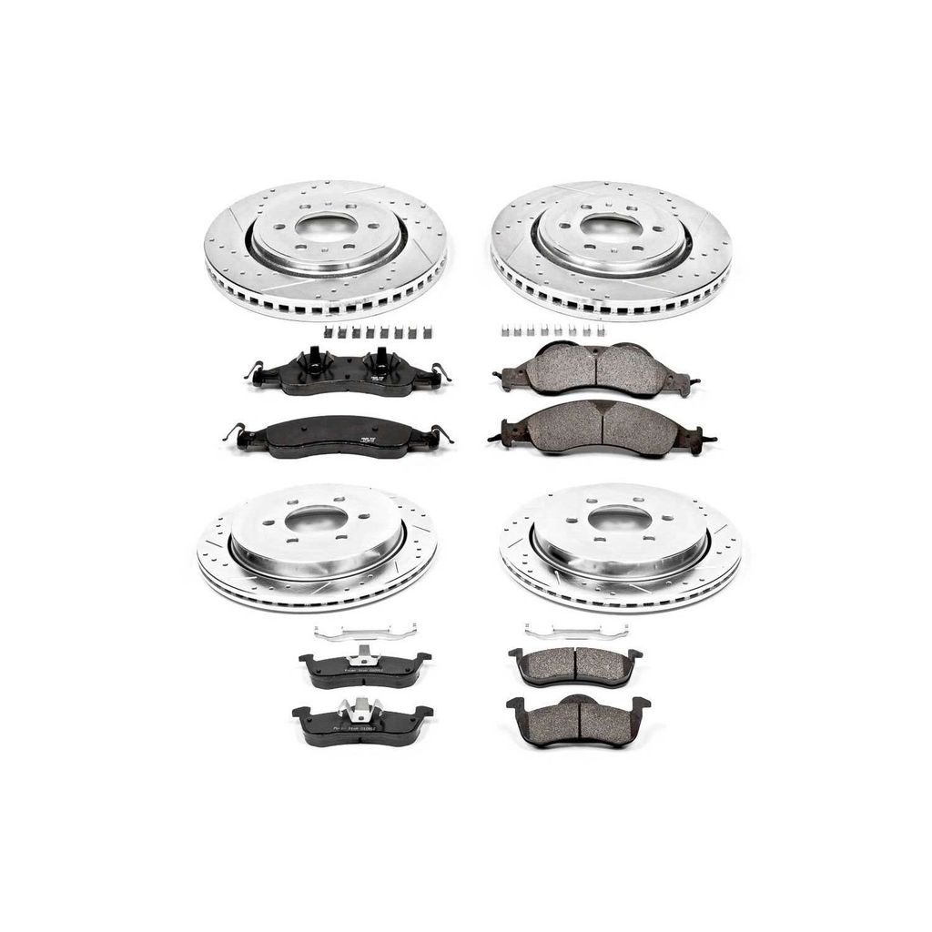 PowerStop K4109 - Z23 Drilled and Slotted Brake Rotors and Pads Kit