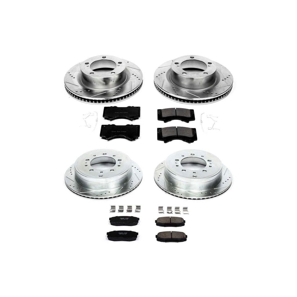 PowerStop K4117 - Z23 Drilled and Slotted Brake Rotors and Pads Kit