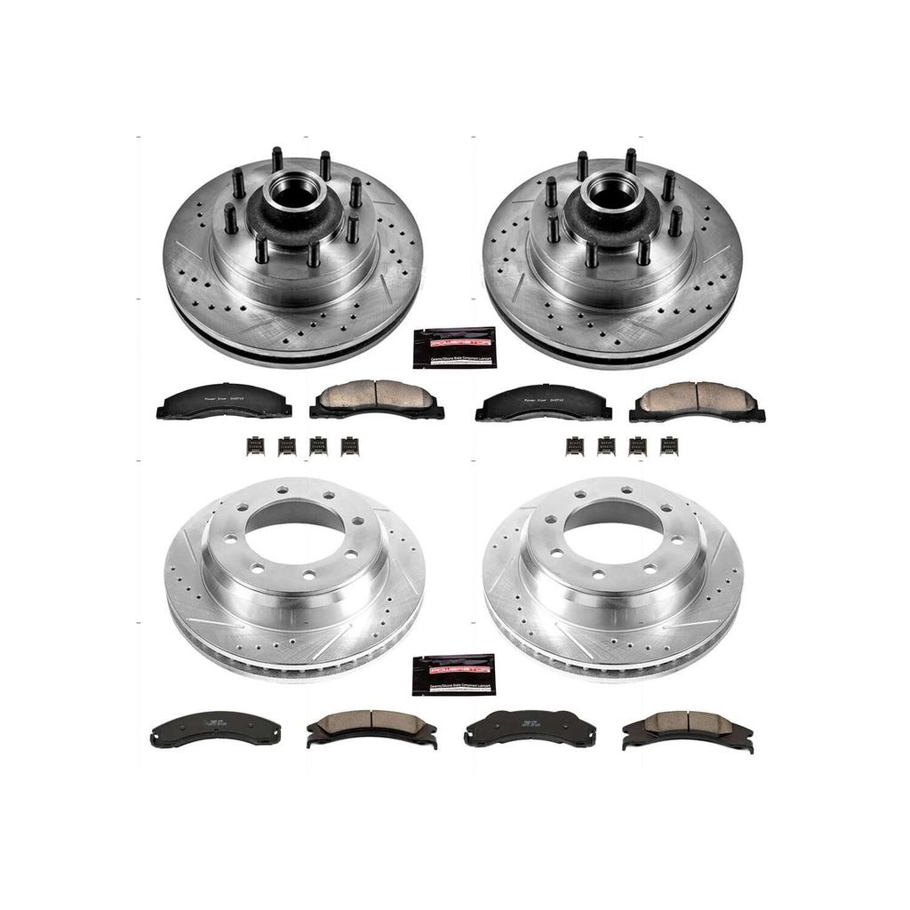 PowerStop K4131 - Z23 Drilled and Slotted Brake Rotors and Pads Kit