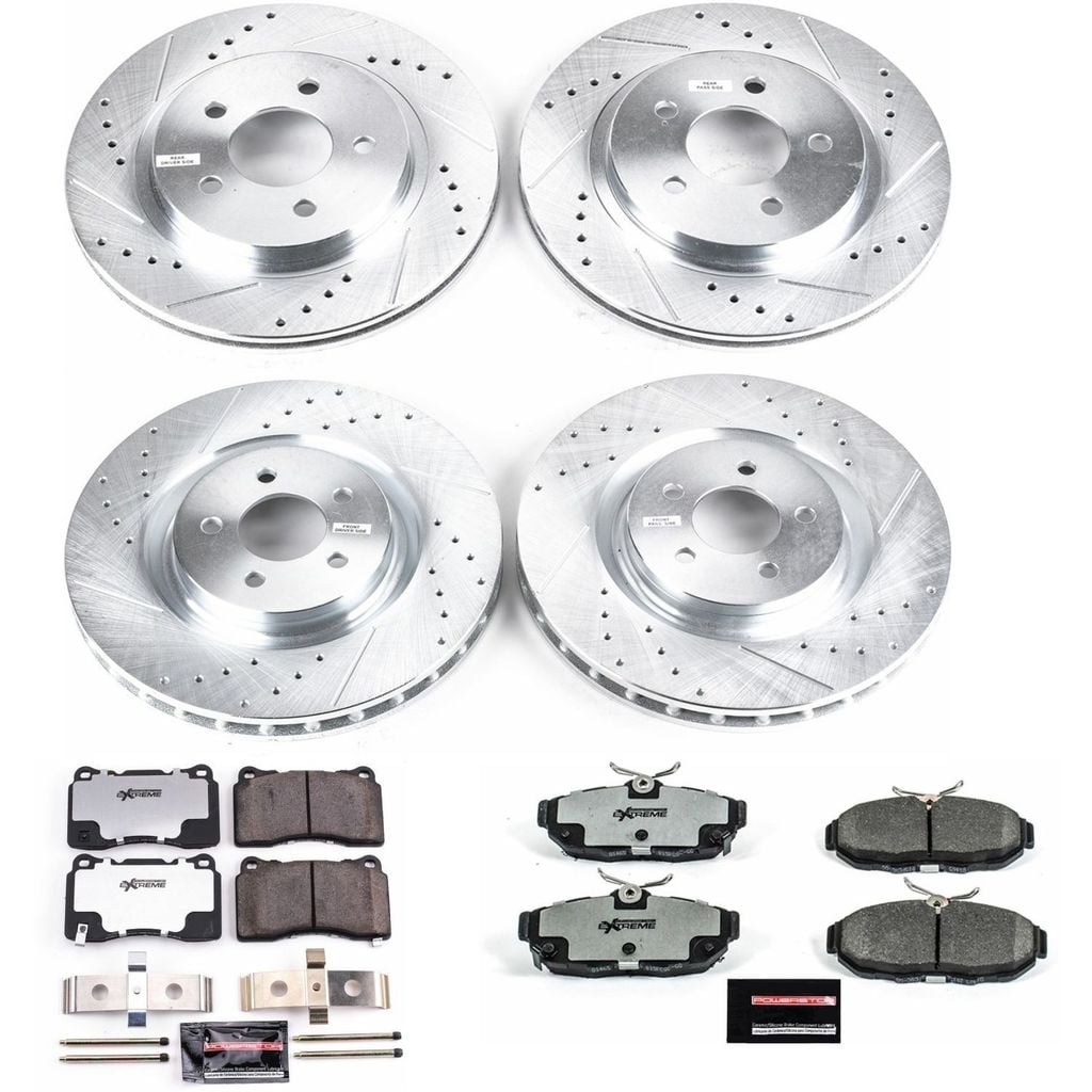PowerStop K4148-26 - Z26 Drilled and Slotted Brake Rotors and Pads Kit