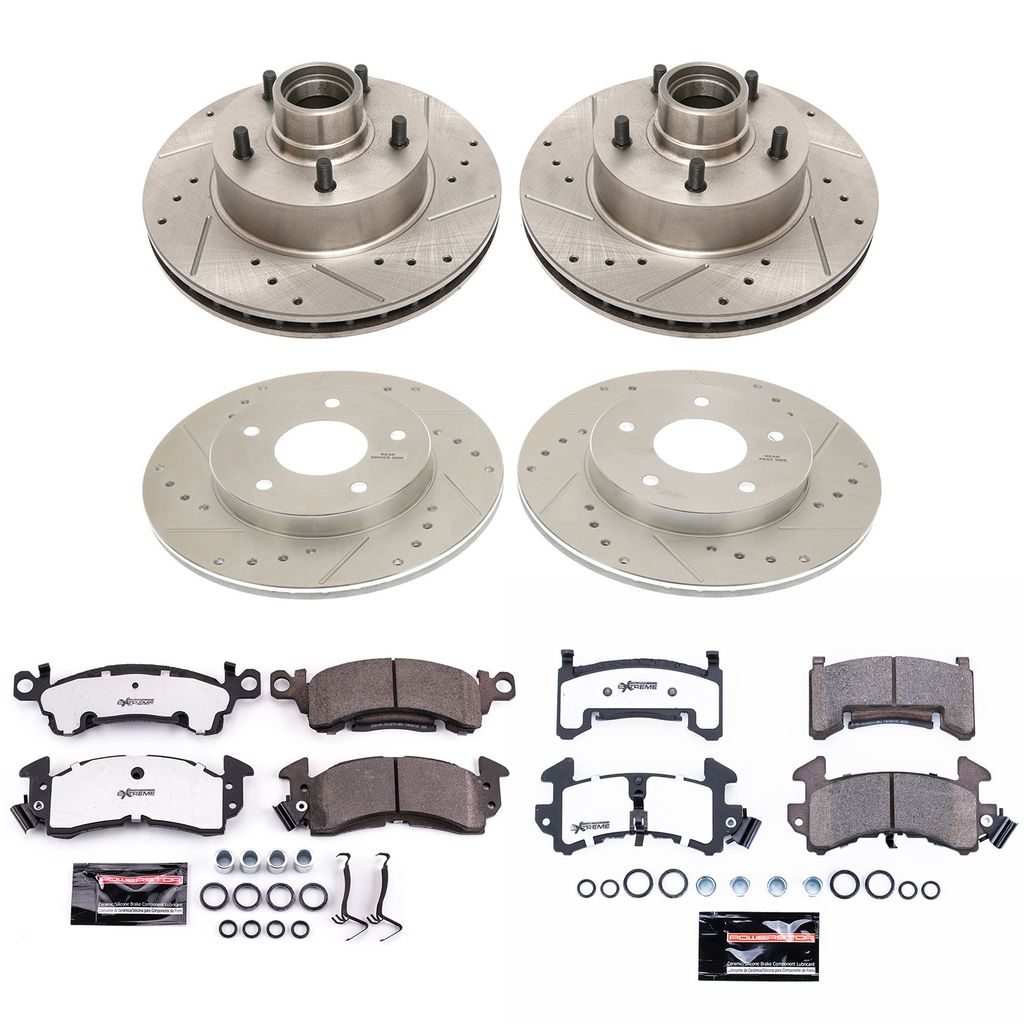PowerStop K4152-26 - Z26 Drilled and Slotted Brake Rotors and Pads Kit