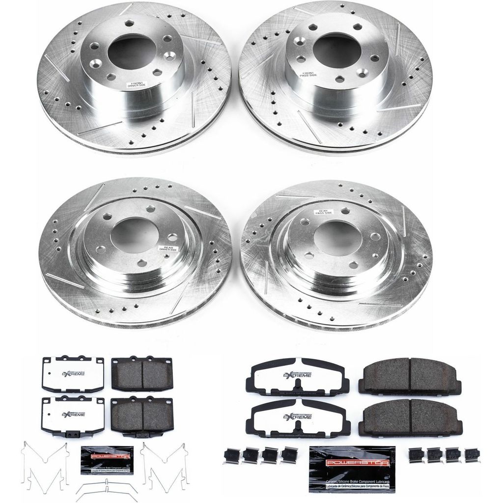 PowerStop K4186-26 - Z26 Drilled and Slotted Brake Rotors and Pads Kit