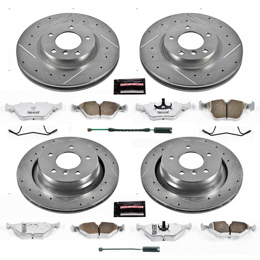 PowerStop K4229-26 - Z26 Drilled and Slotted Brake Rotors and Pads Kit