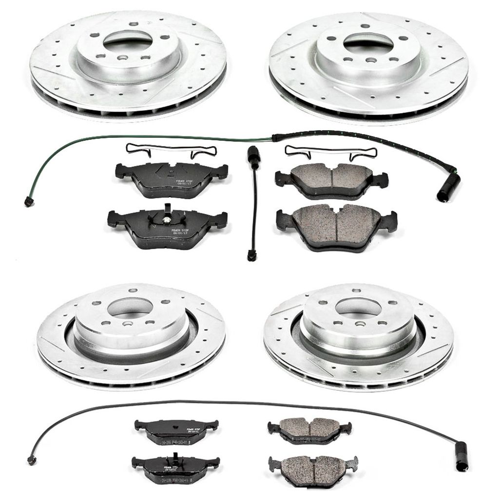 PowerStop K4229 - Z23 Drilled and Slotted Brake Rotors and Pads Kit