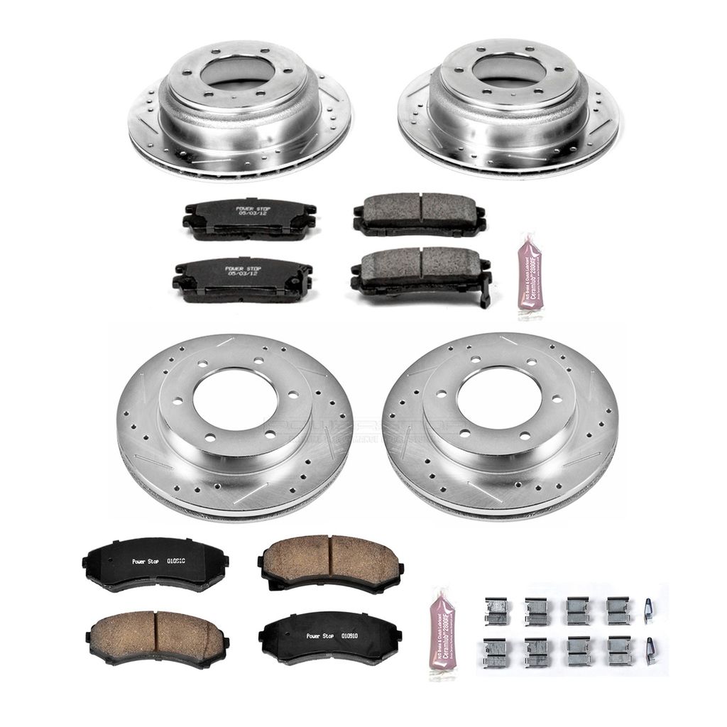 PowerStop K4311 - Z23 Drilled and Slotted Brake Rotors and Pads Kit