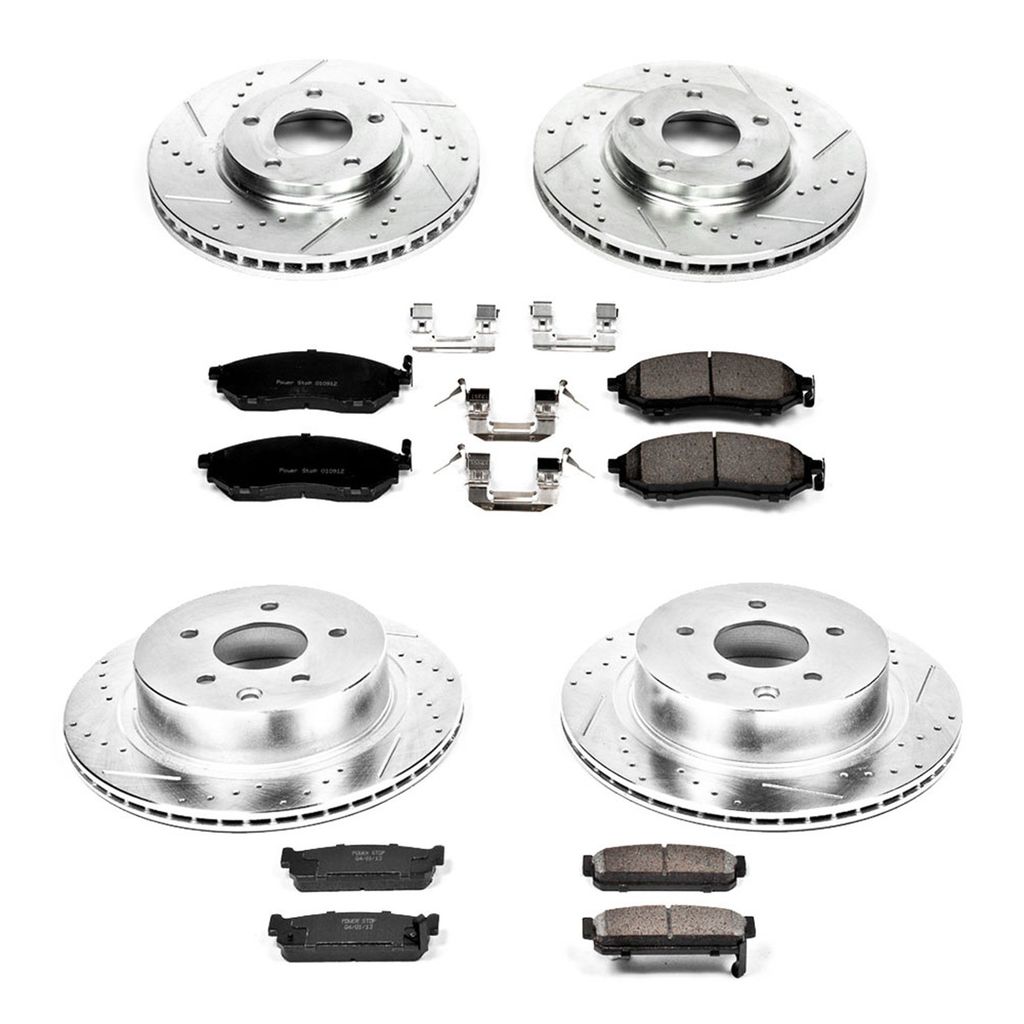 PowerStop K4313 - Z23 Drilled and Slotted Brake Rotors and Pads Kit