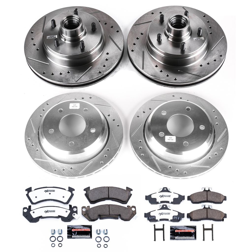 PowerStop K4338 - Z23 Drilled and Slotted Brake Rotors and Pads Kit