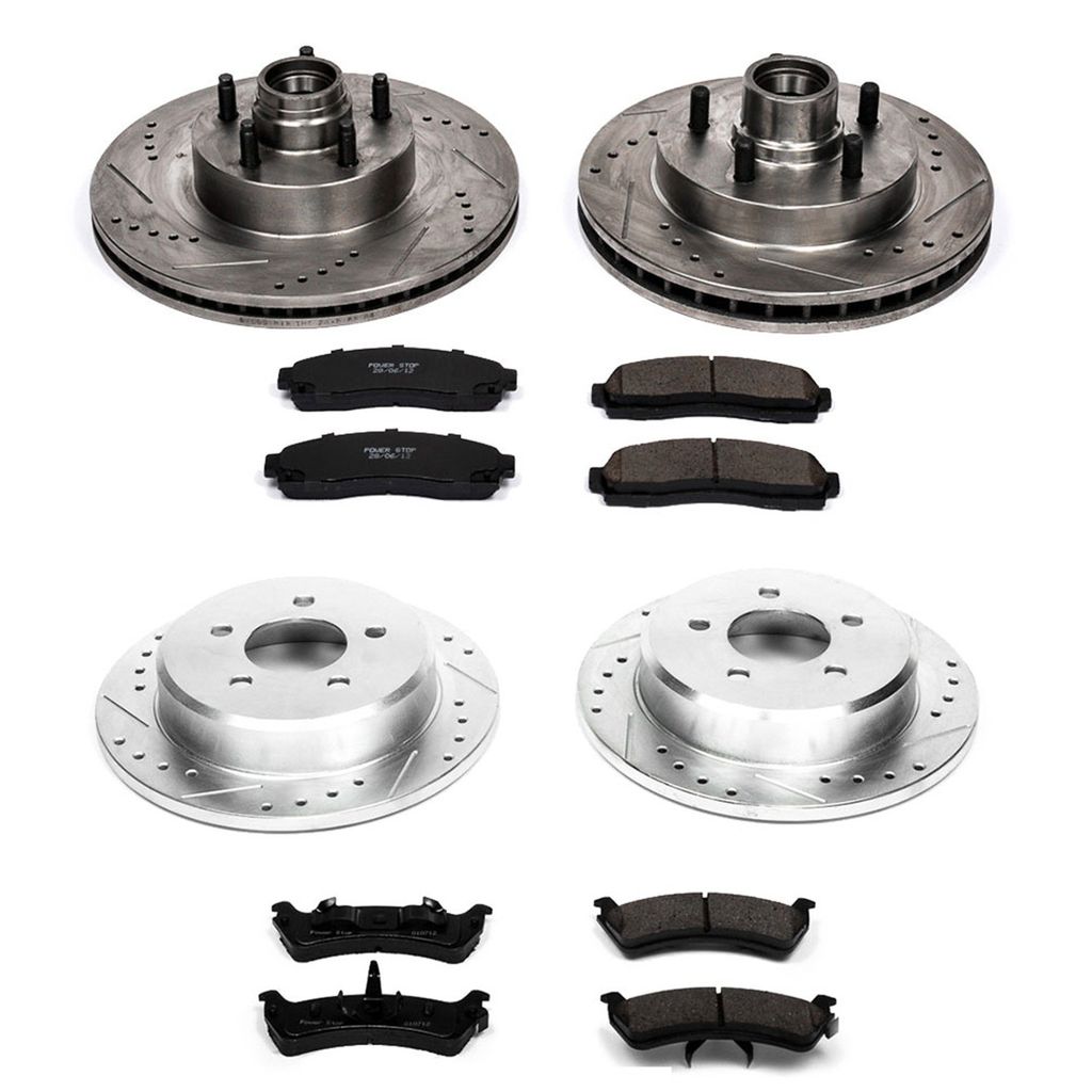 PowerStop K4356 - Z23 Drilled and Slotted Brake Rotors and Pads Kit