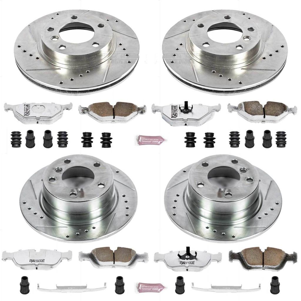 PowerStop K4371-26 - Z26 Drilled and Slotted Brake Rotors and Pads Kit