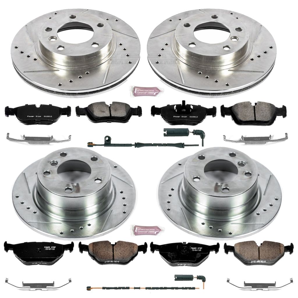 PowerStop K4371 - Z23 Drilled and Slotted Brake Rotors and Pads Kit