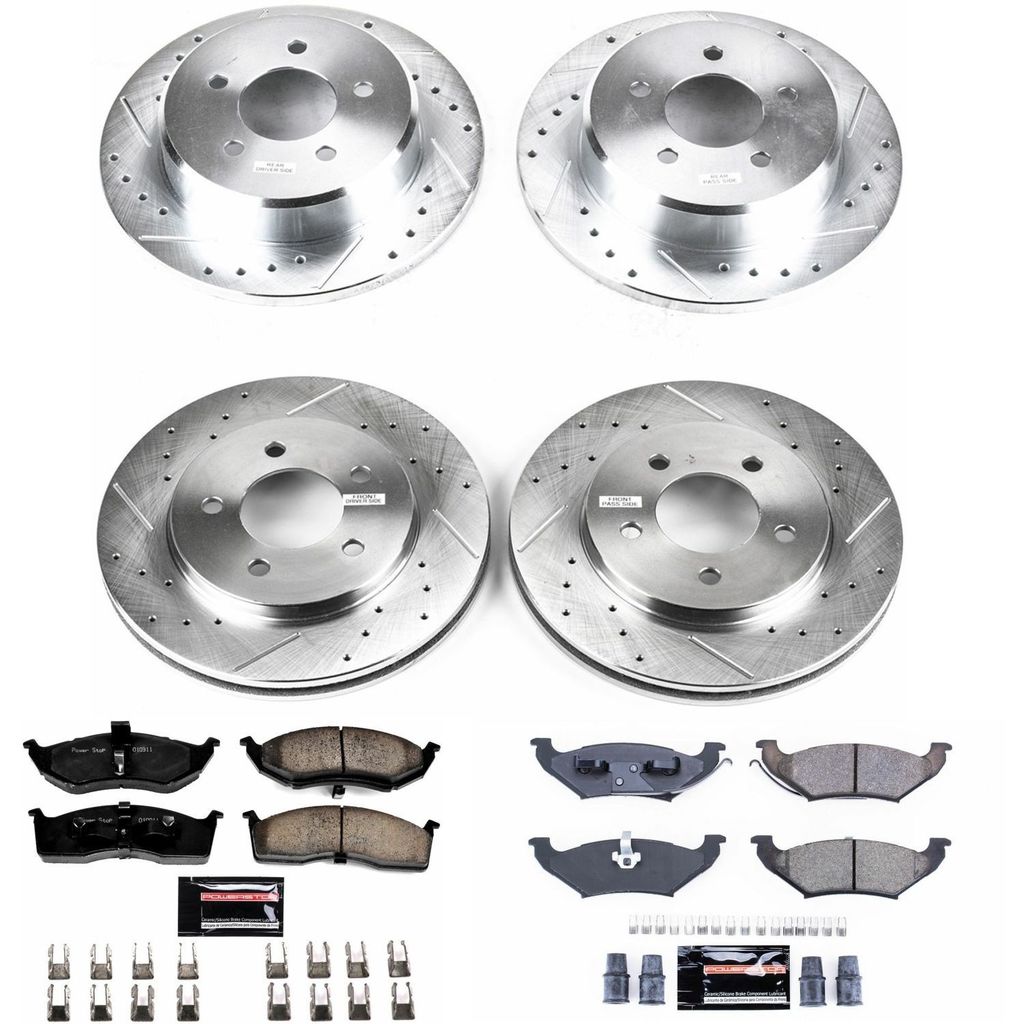 PowerStop K4394 - Z23 Drilled and Slotted Brake Rotors and Pads Kit