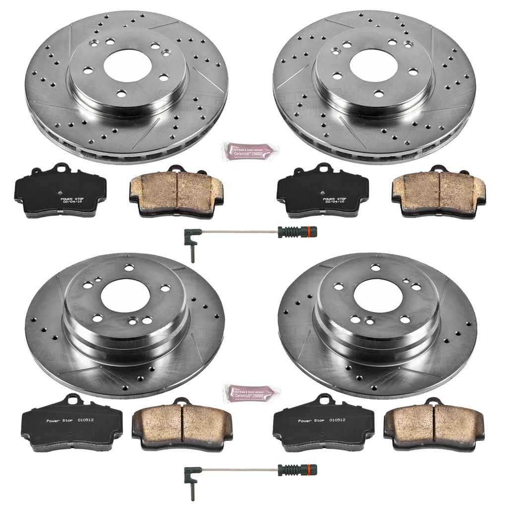 PowerStop K4417 - Z23 Drilled and Slotted Brake Rotors and Pads Kit