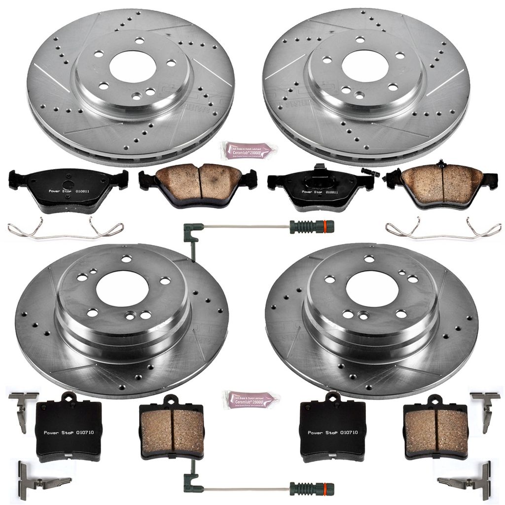 PowerStop K4420 - Z23 Drilled and Slotted Brake Rotors and Pads Kit