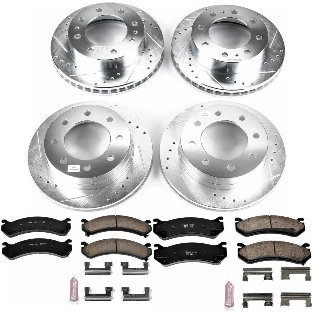 PowerStop K4423 - Z23 Drilled and Slotted Brake Rotors and Pads Kit