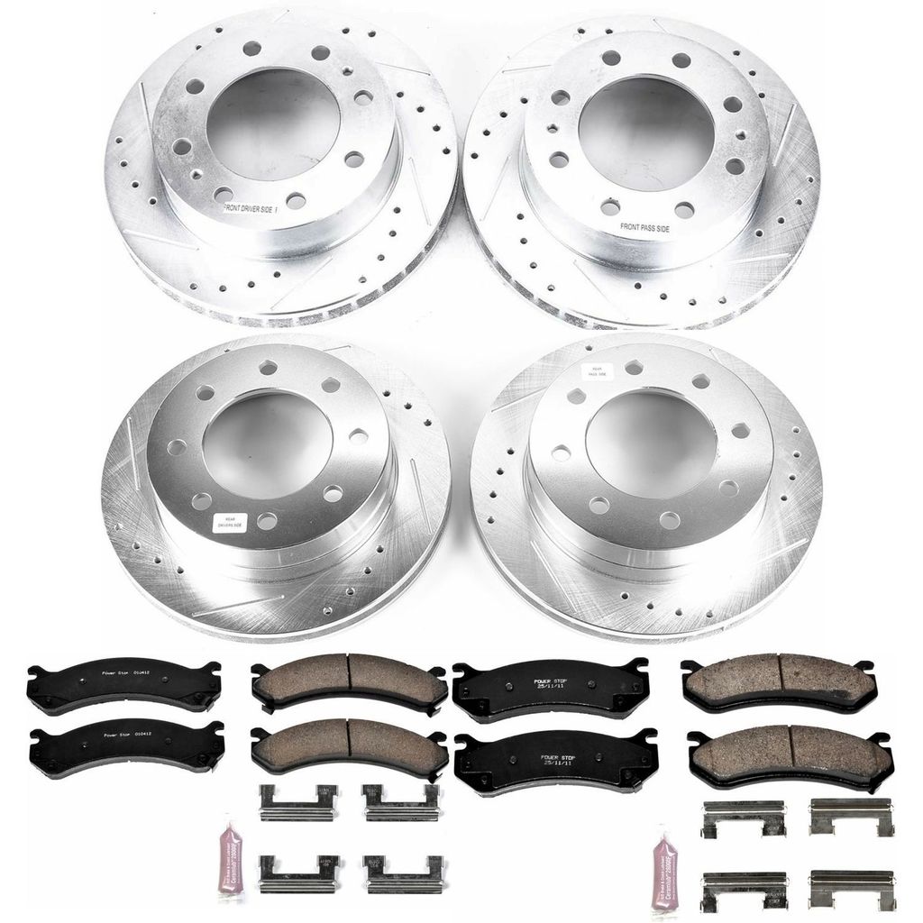 PowerStop K4426 - Z23 Drilled and Slotted Brake Rotors and Pads Kit