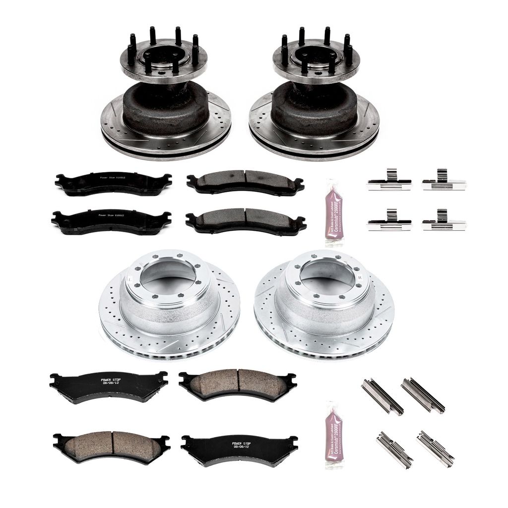 PowerStop K4435 - Z23 Drilled and Slotted Brake Rotors and Pads Kit