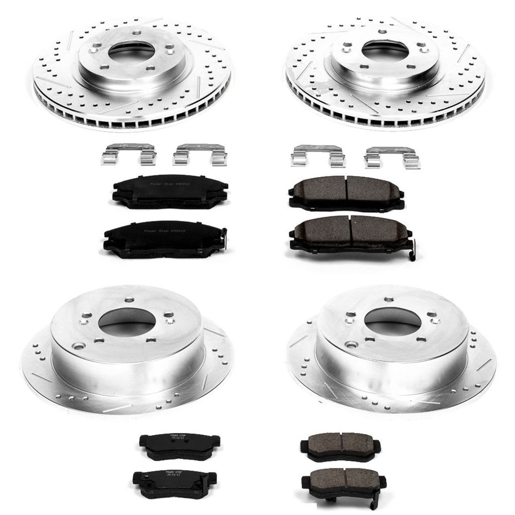 PowerStop K4446 - Z23 Drilled and Slotted Brake Rotors and Pads Kit