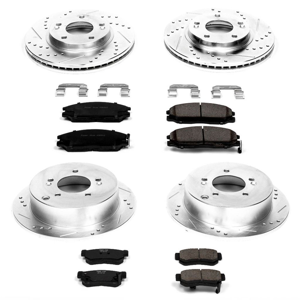 PowerStop K4447 - Z23 Drilled and Slotted Brake Rotors and Pads Kit