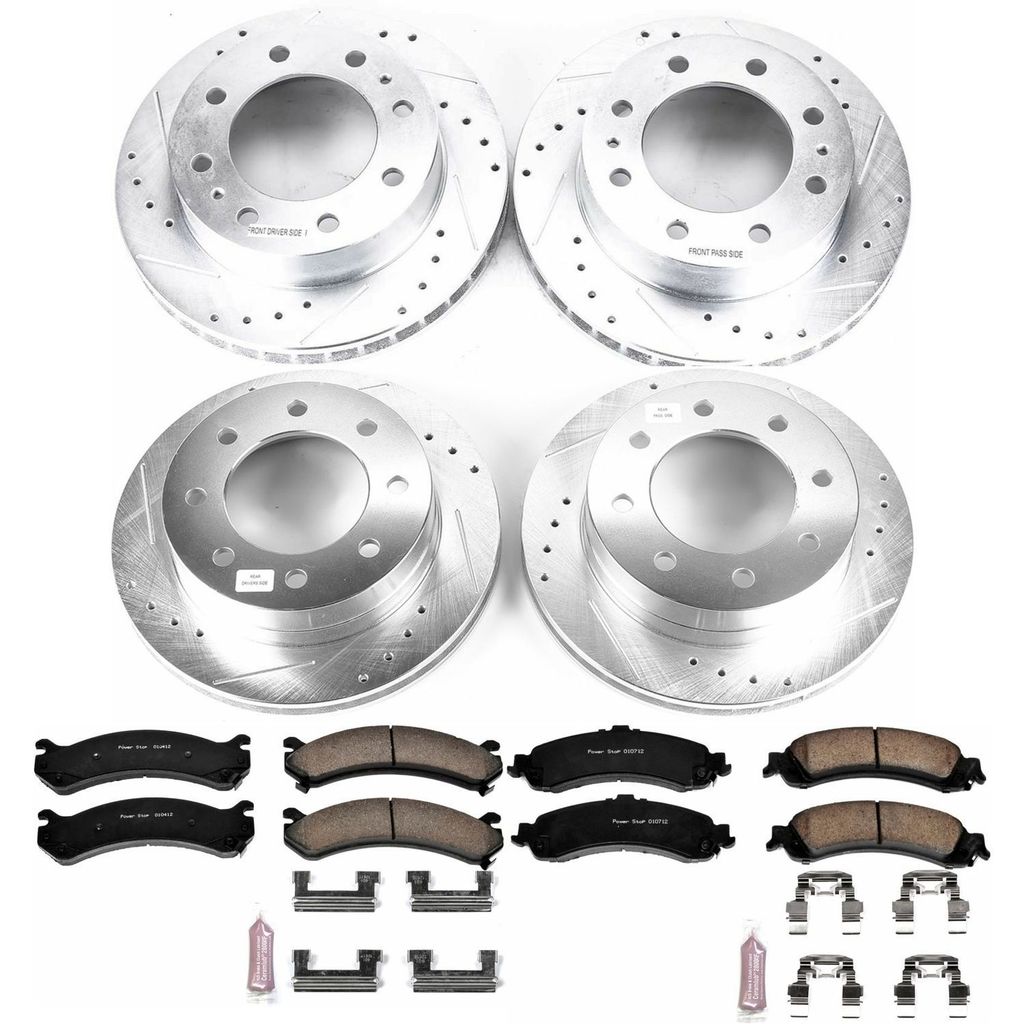 PowerStop K4454 - Z23 Drilled and Slotted Brake Rotors and Pads Kit