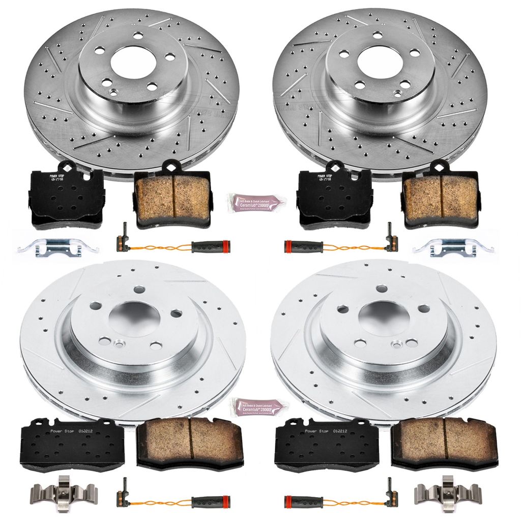 PowerStop K4455 - Z23 Drilled and Slotted Brake Rotors and Pads Kit