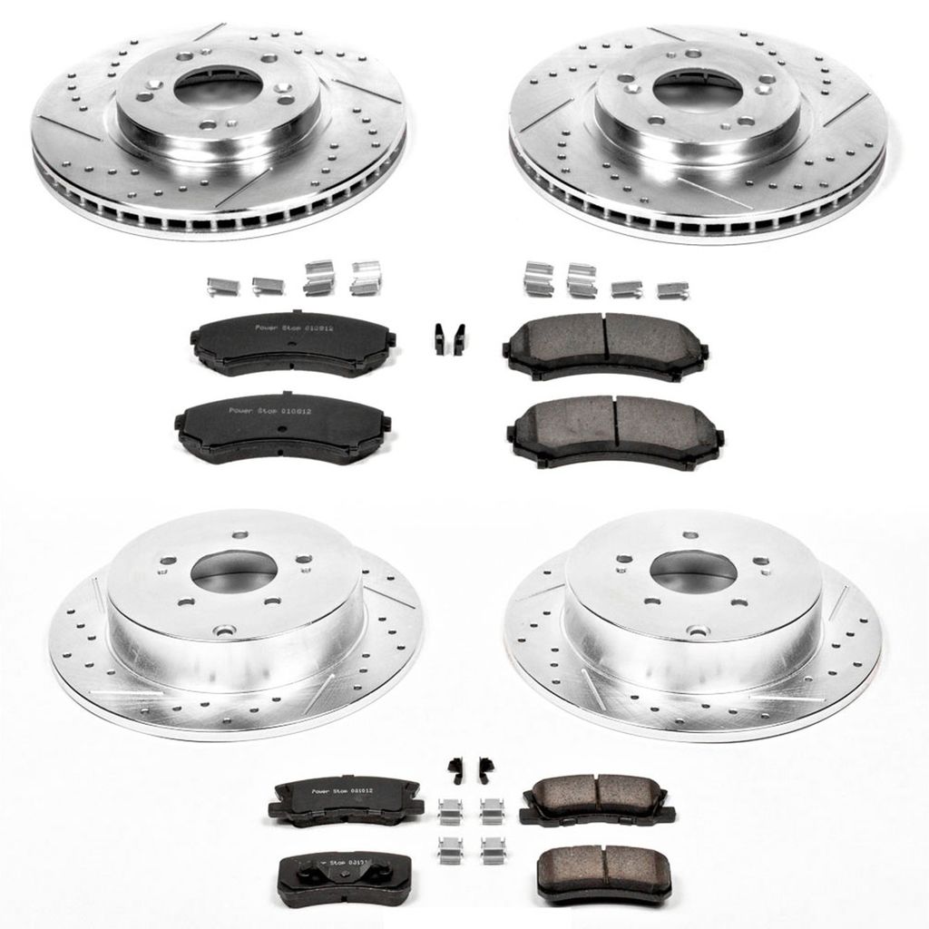 PowerStop K4461 - Z23 Drilled and Slotted Brake Rotors and Pads Kit