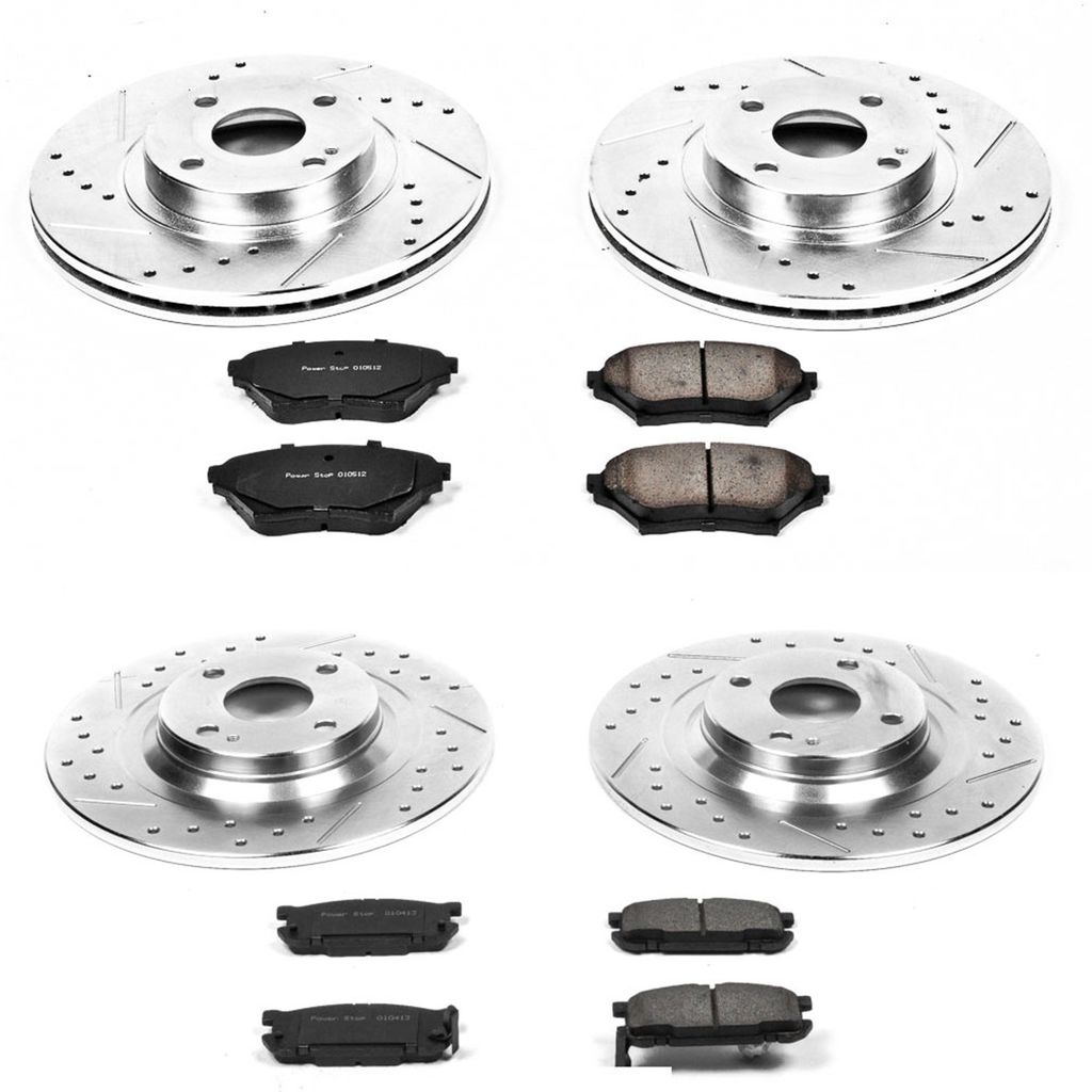 PowerStop K4468 - Z23 Drilled and Slotted Brake Rotors and Pads Kit