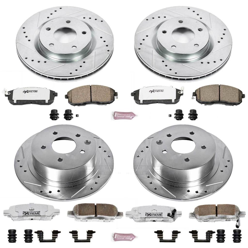 PowerStop K4475-26 - Z26 Drilled and Slotted Brake Rotors and Pads Kit