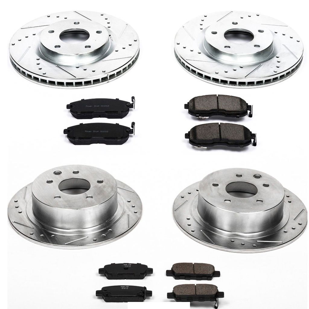 PowerStop K4475 - Z23 Drilled and Slotted Brake Rotors and Pads Kit