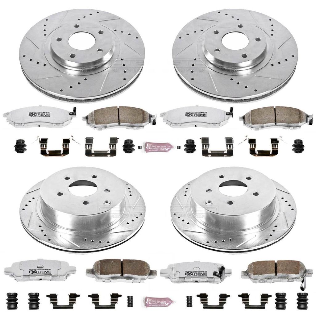 PowerStop K4476-26 - Z26 Drilled and Slotted Brake Rotors and Pads Kit