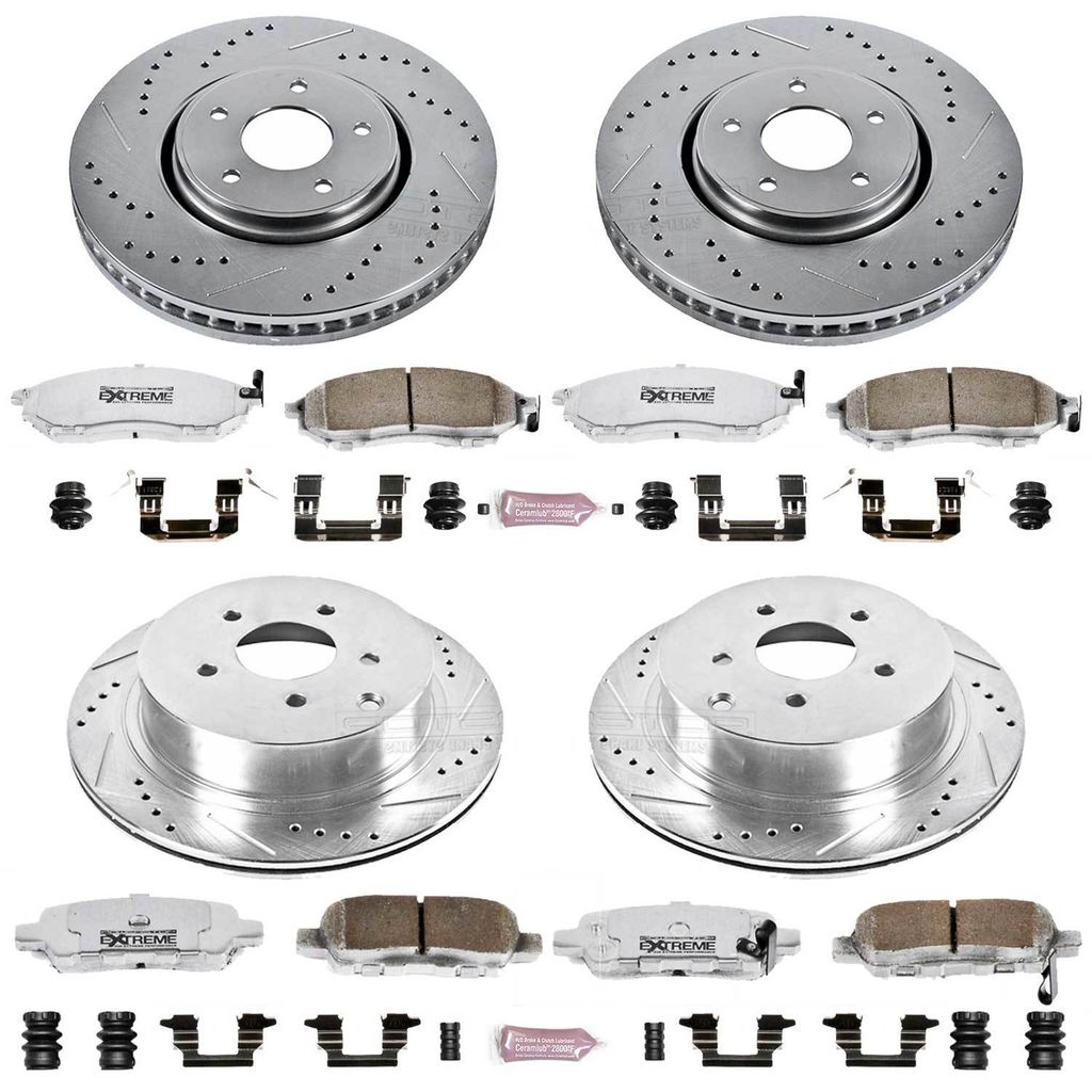 PowerStop K4477-26 - Z26 Drilled and Slotted Brake Rotors and Pads Kit